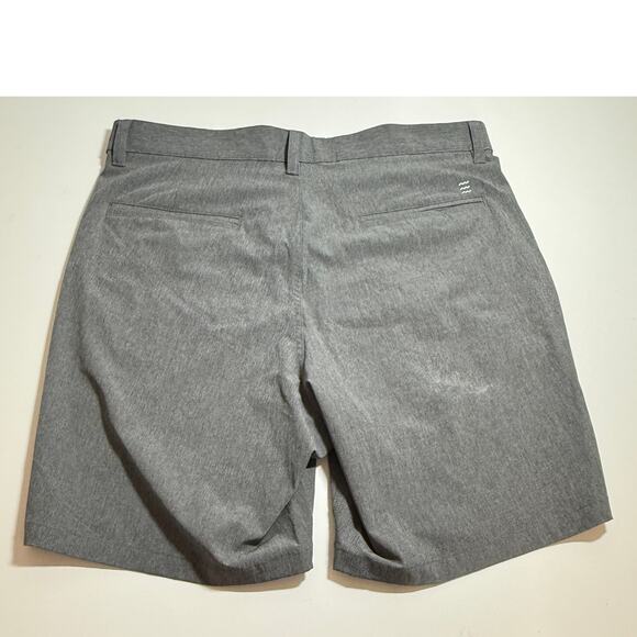 Free Fly Chino Flat Front Stretch Shorts Men's Size 34 Gray Pockets - Picture 2 of 5
